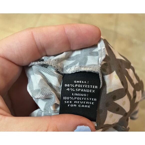 MSK Medium Gray and White Sequin Tiered Cocktail Dress - Picture 3 of 5